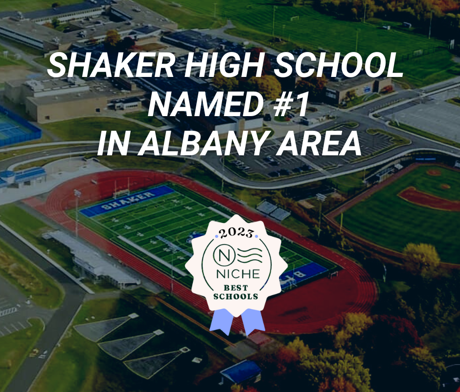 Shaker Recognized by ‘Niche’ as #1 High School in the Albany Area 