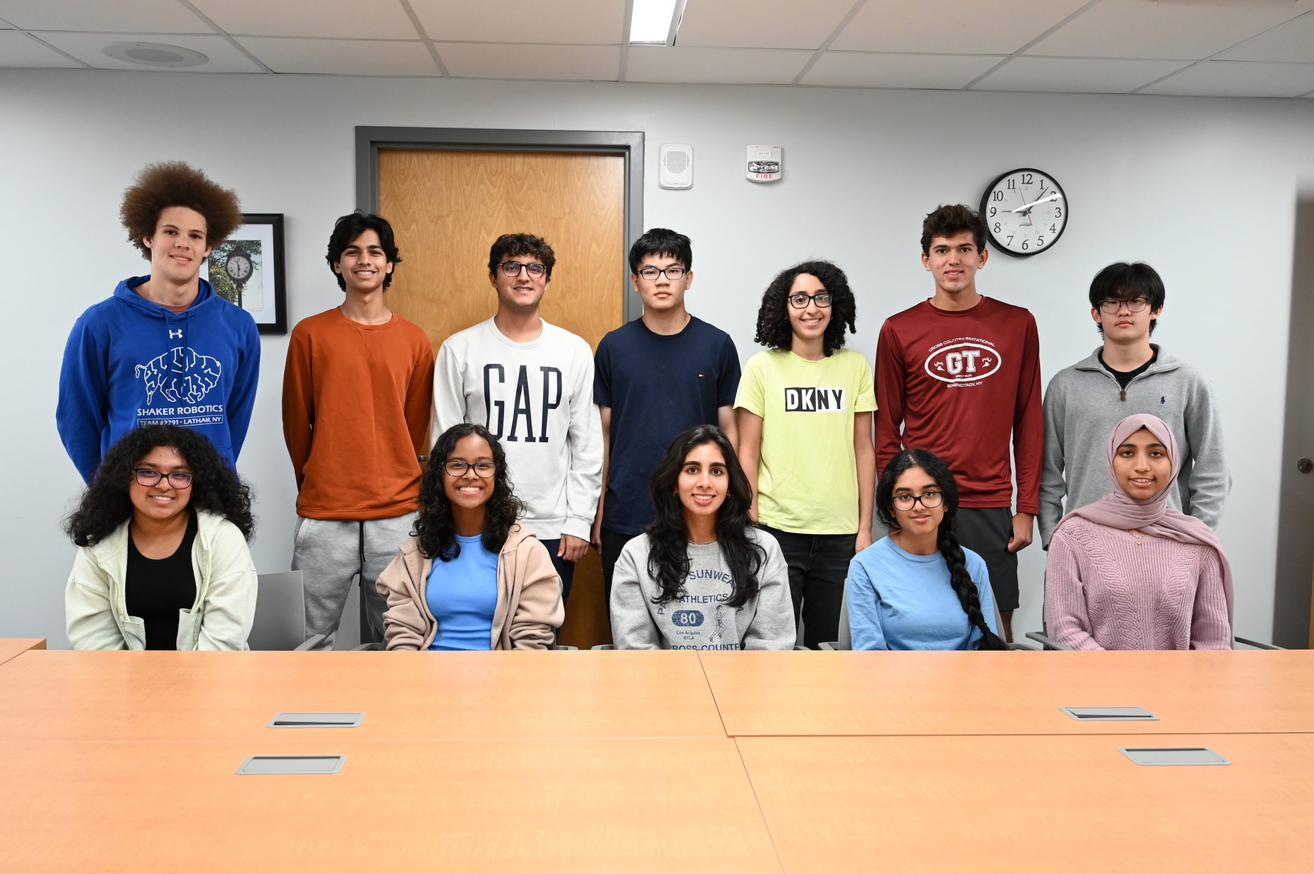 An image of 12 of Shaker High School's 16 Commended Students.